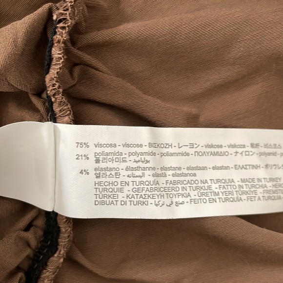 Zara Dress brown shirt dress size XS - Picture 7 of 7